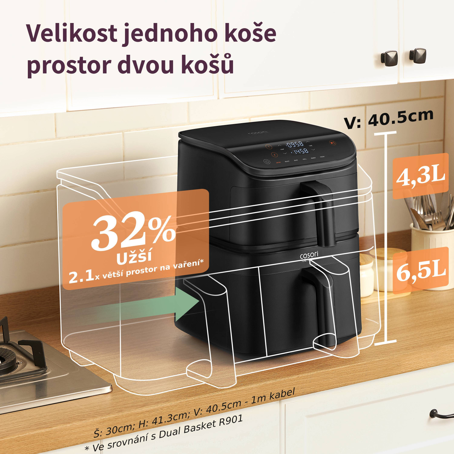 Jedinečný vertikálny dizajn, ktorý šetrí miesto v kuchyni